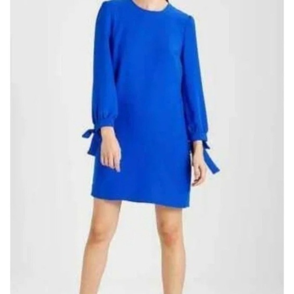 Banana Republic Royal Blue Tie Sleeve Shift Dress XL Lovely - Picture 1 of 4